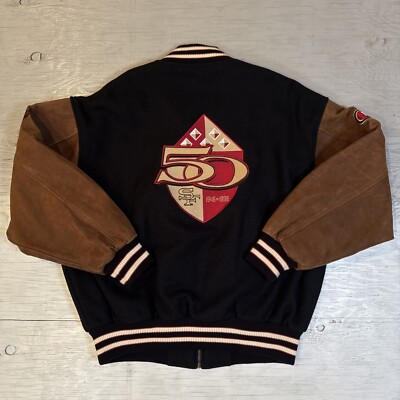 Vintage 1996 NFL Reebok San Francisco SF 49ers Letterman 50 Year
