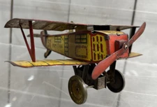 JML Paris Tokyo 31 Rare Canvas Airplane Toy 1925 MECHANICAL TOY LYON