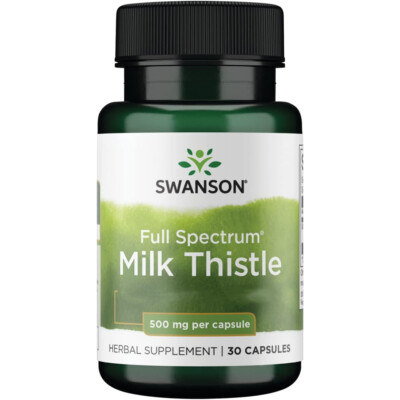 Swanson, Milk Thistle, 500mg, 30 Kapseln - Blitzversand