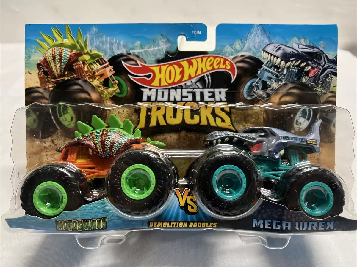 Diecast 164  Truck Demo Doubles - Motosaurus vs Mega Wrex