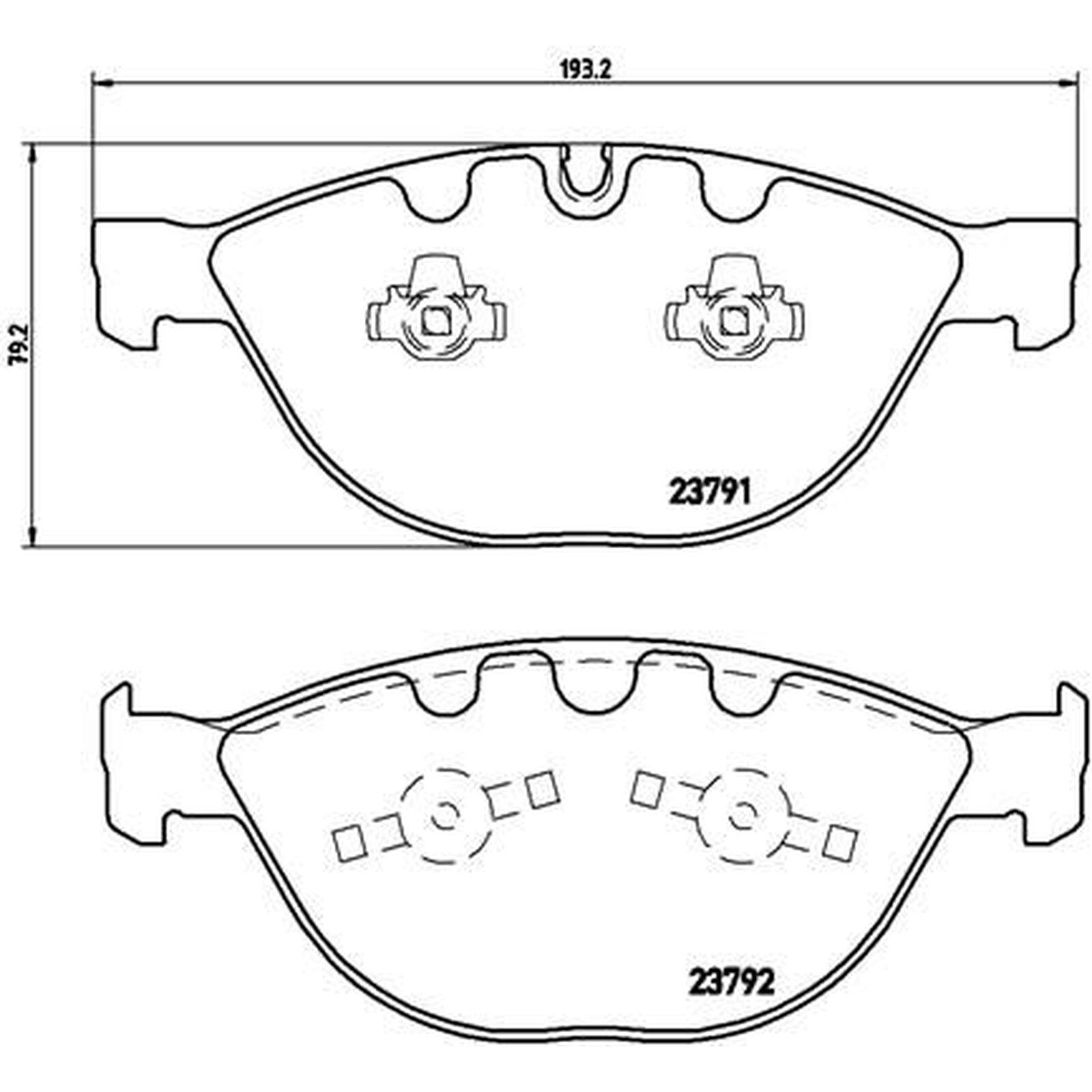 Brembo Front Brake Pad Set (2 Wheels on 1 Axle) P 06 047 / P06047 - Fits BMW
