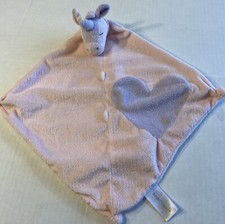 Angel Dear Unicorn Pink Purple Heart Lovey Security Blanket Plush Soft Baby Toy