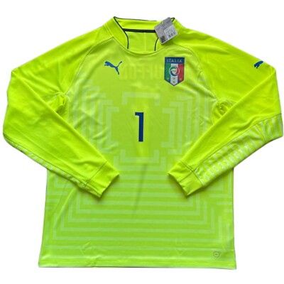 2014/15 Italy Authentic Goalkeeper Jersey #1 BUFFON XL Yellow GK