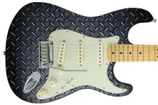 Guitar Skin Axe Wrap Re-skin Electric Bass Reface DIY Diamond Plate 510