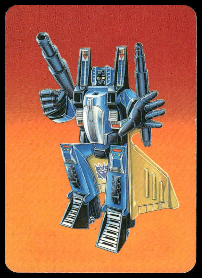 Dirge 1985 Hasbro Transformers #99 (VAR 99a Orange) Series 1 Action Card EX-NM
