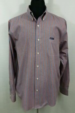 Chaps Men Long Sleeve XL Business Casual Shirt Easy Care Cotton Blend Blue