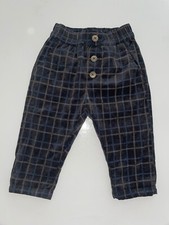 Zara Baby Boy Plaid Fine Waled Corduroy Pants Size 9-12 Months