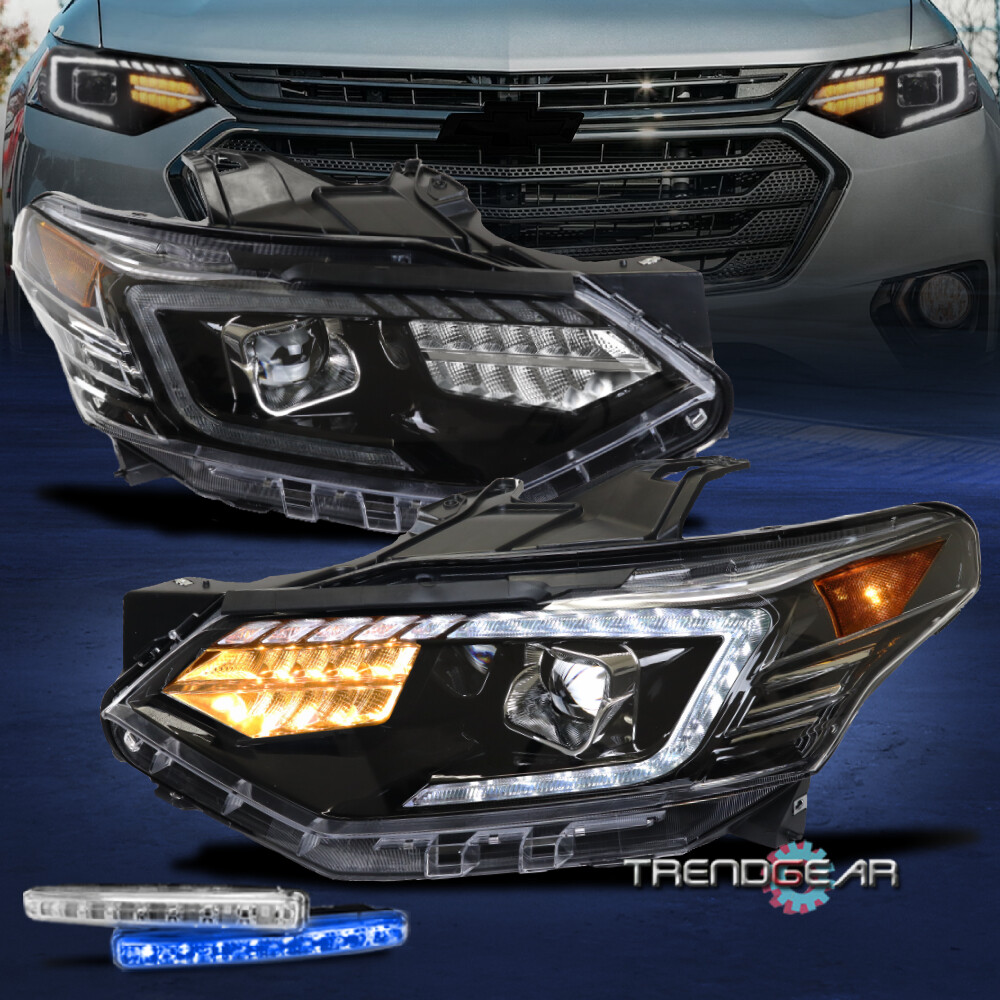 Right Side HID Headlight Assembly For Chevy Traverse 2018-2021 - Chrome Housing, Clear Lens (munirater, OEM 84887858) - View #2