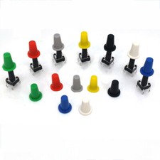 6mm x 6mm PBT Momentary Push Button Switch Micro Tactile Caps Round 7 Colors
