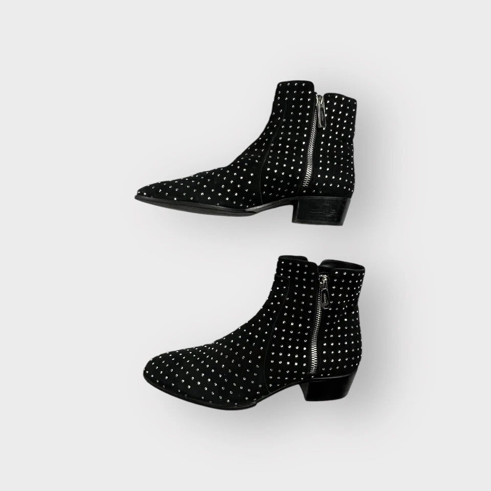 Botines Balmain para hombre negros de gamuza de cabra con tachuelas talla 44 IT Foto 2 de 4