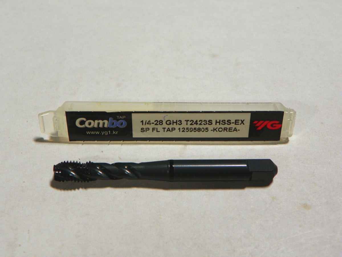 YG1 1/4-28 Spiral Flute Combo Tap T2423S 3 Flute H3 Steam