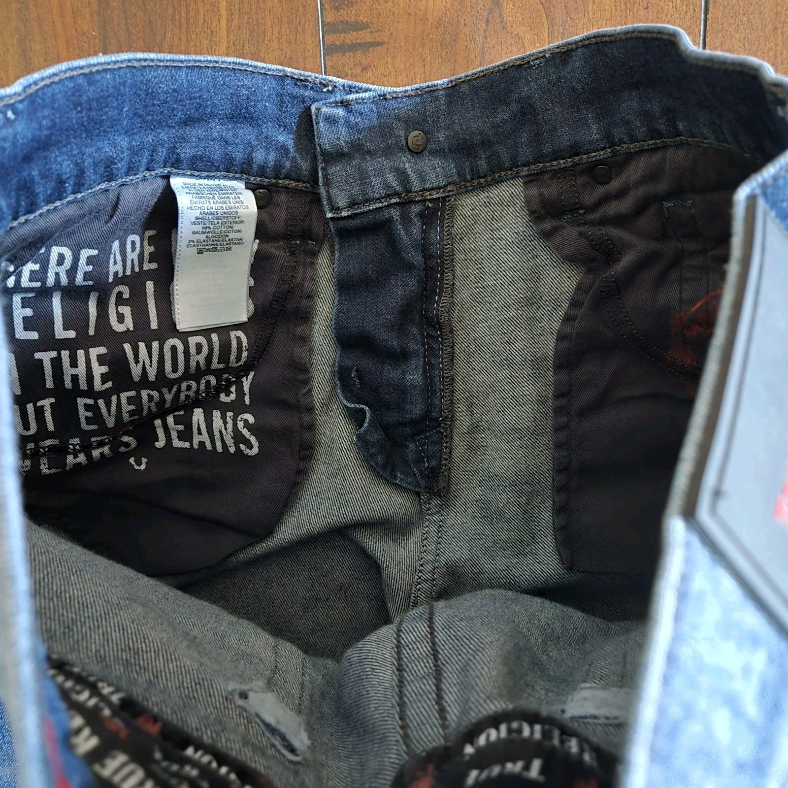 True Religion Men's Denim Manchester United Rocco SE Red Stitch Jeans Size 32 thumbnail 11