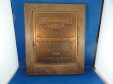 Vintage Standard Oil Award Plaque L C Scothorn Burlington KY With a 1928 Date