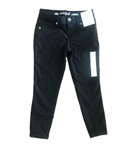 Jean Femme CHICO'S Slim Leg Noir Taille 0.5 Short (XS) - Occasion Très Bon État