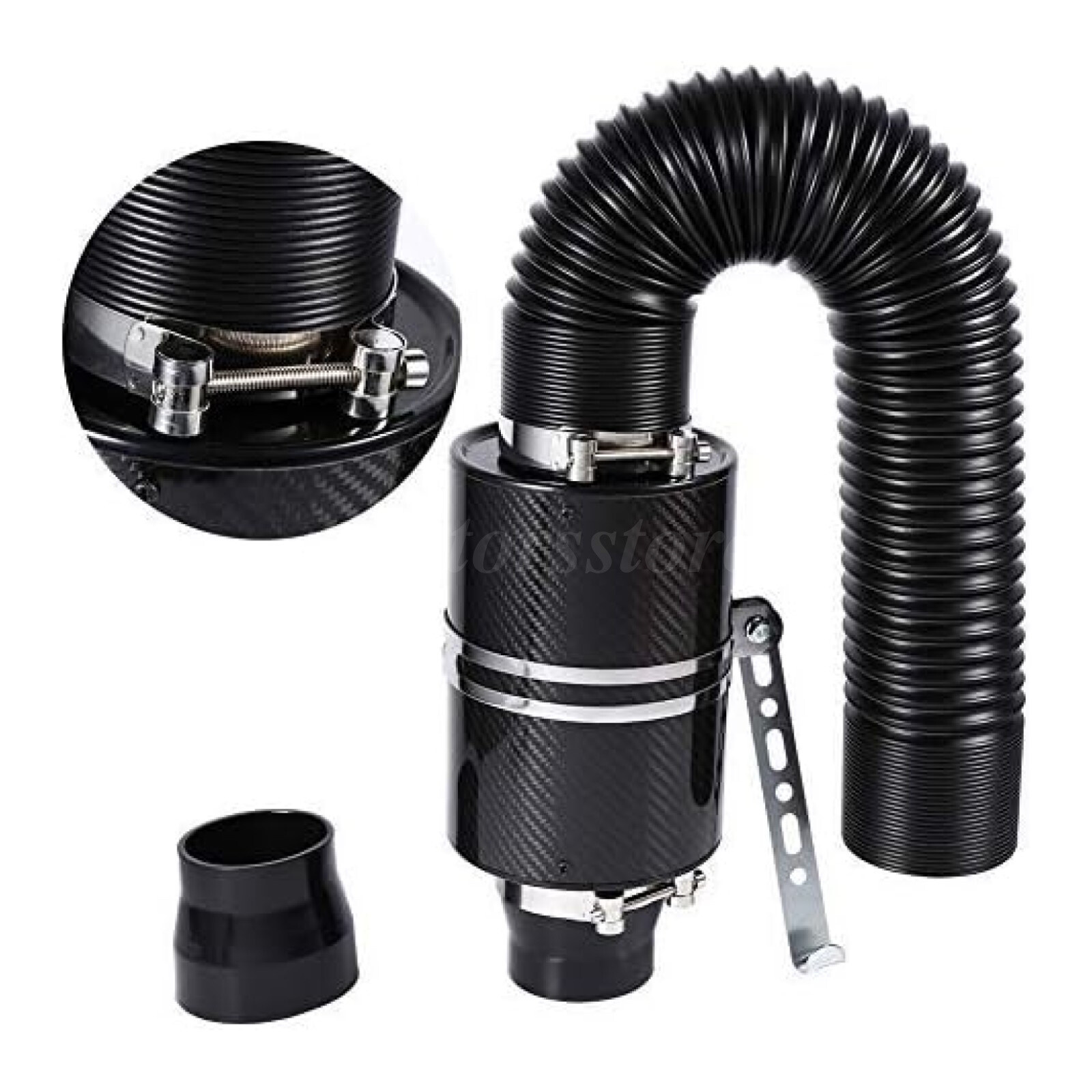 For BMW M50 M52 S50 S52 M54 M3 E30 E36 3" inch Carbon Fiber Cold Air