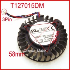 T127015DM 12V 0.15a 3Pin 58mm 39x39x39mm cooling fan of graphics card