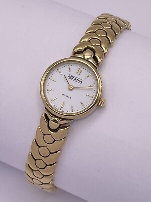 Vintage Rodania Ladies Gold Plated Quartz Bracelet Wristwatch