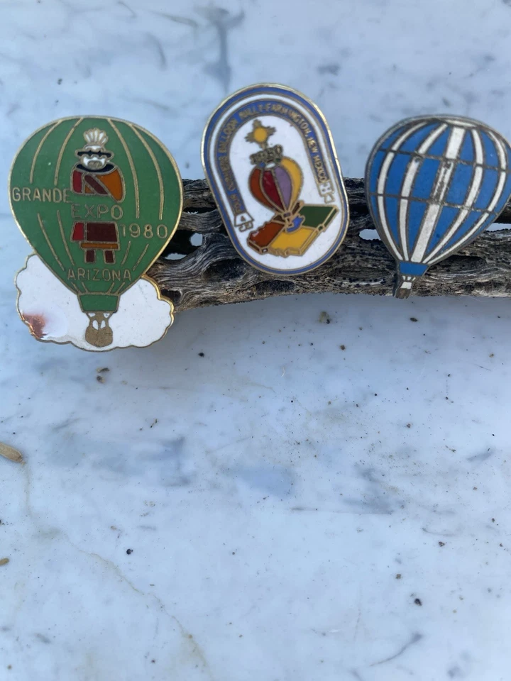 Collection of 12 Vintage Hot Air Balloon Tie Tack Style Pins - Image 4 of 4