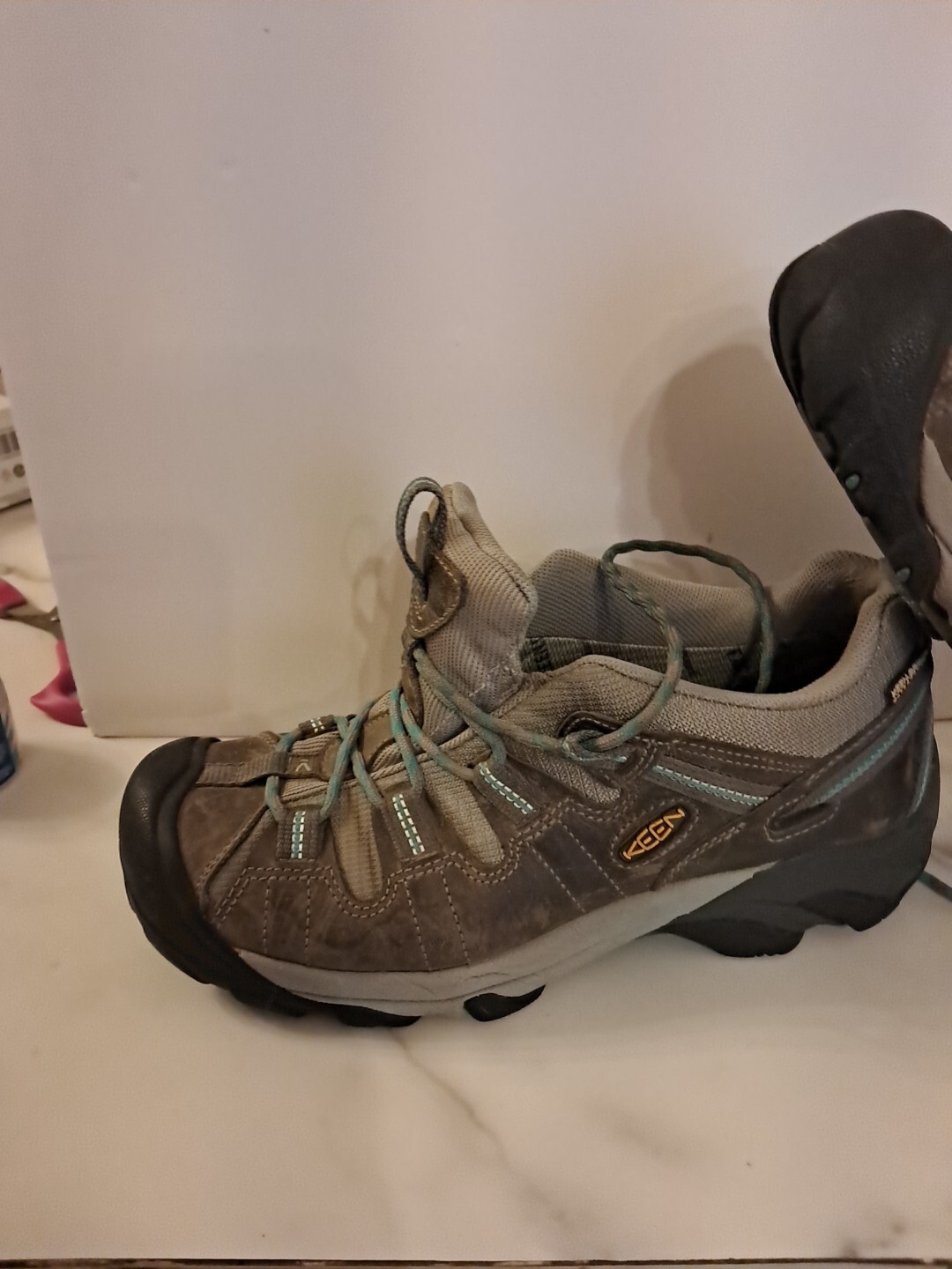 Scarpe da trekking impermeabili Keen Dry Targhee II stivali donna 8 5 marroni ottime condizioni