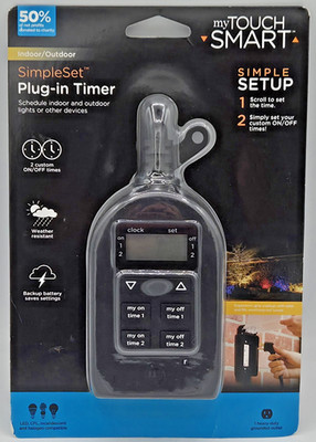 NEW Jasco My Touch Smart SimpleSet Plug In Digital Timer Indoor Outdoor FREESHIP