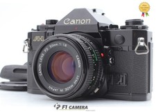 [Exc+5] Canon A-1 Black 35mm SLR Film Camera NFD 50mm f1.8 Lens w/Strap JAPAN