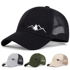 Unisex Mountain Embroidery Baseball Cap Breathable Mesh Sports Snapback Hat