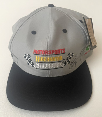 Vintage John Deere Motorsports StrongBox Hibernator Hat, signed by Chad Little
