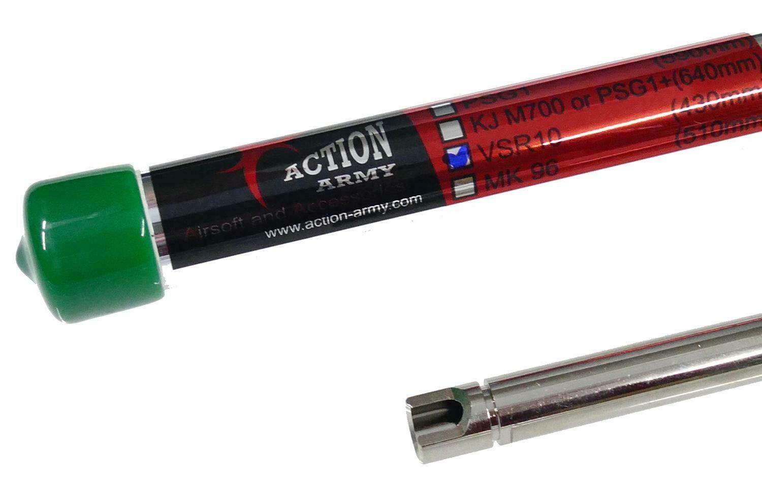 Action Army Stainless Steel Airsoft Barrel 6.01 VSR-10 430mm D01-024 6mm BB