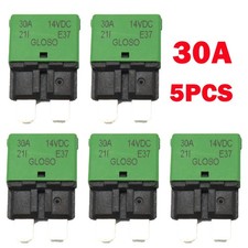 5x 30A Circuit Breaker Blade Fuse 12V-24V Auto Reset Marine Rally Automotive NEW