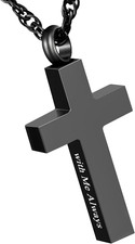 Cremation Cross Necklace for Ashes Stainless Steel Cross Urn Pendant Ashes Holde