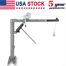 1000 Lbs Lifting Pickup Truck Bed Crane Hoist W Manual Winch 4 Adjustable Boom