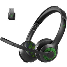 Jiamqishi Wireless Headset Ai Noise Cancelling Microphone Bluetooth Headset -
