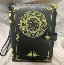 ThinkGeek 2017 Black Magic Spell-Book Billfold Wallet Great Condition