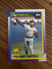 1990 Topps Baseball Rookie Cup - #718 Gary Sheffield - Milwaukee Brewers 