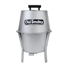 14 in. charcoal grill in silver | old smokey steel small stainless removable ash