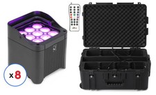 Chauvet DJ Freedom Par Q9 Wash Light - 8 Pack with Case