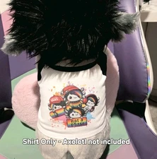 *Tshirt ONLY* Emo Axolotl Build A Bear Neck Tie Accessories Goth Y2K Kawaii