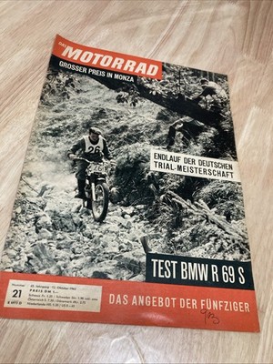 Motorcycle Magazine ''Das Motorrad'' No. 21 1963 GP Monza BMW R69S Etc
