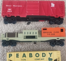 American Flyer S Gauge 3pc Great Northern Mixed Lot Freight Cars 33818 33820