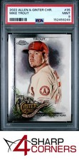 2022 TOPPS ALLEN & GINTER CHROME #35 MIKE TROUT POP 3 PSA 9