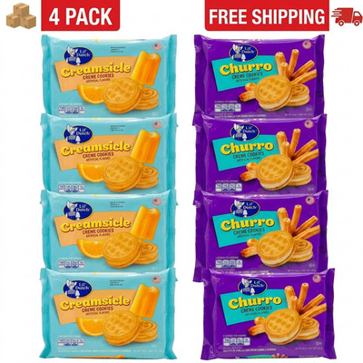 Lil Dutch Creme Cookies Variety Pack Creamsicle & Churro Flavor (4 Pack)