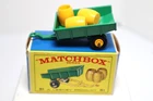 Vintage Lesney Matchbox #51 Tipping Trailer w/Barrels Green NMIB