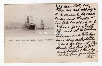 VERSAND, DER ORIENT - PACIFIC LINE, R.M.S. ORIENT