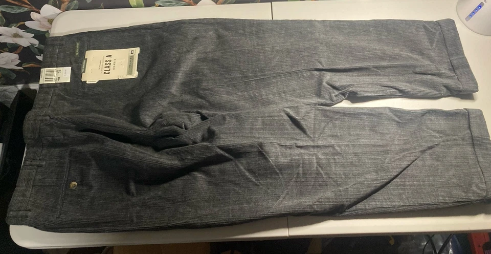 Dockers masculinos classe A cinza veludo cáqui 40x32 ajuste relaxado novo com etiquetas - Imagem 3 de 4