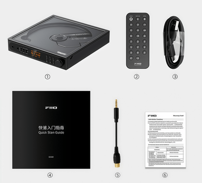 FiiO DM15 R2R Portable Hi-Fi Stereo 4.4mm Balanced CD Player Black