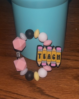 #ad Stanley Cup Charm Stanley Accessories Handle Bracelet quot;Teachquot; charm $12.00