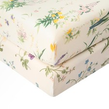 2 Pack Floral Crib Sheets for Baby Girl 52 28 Stretchy Microfiber Jersey Knit...