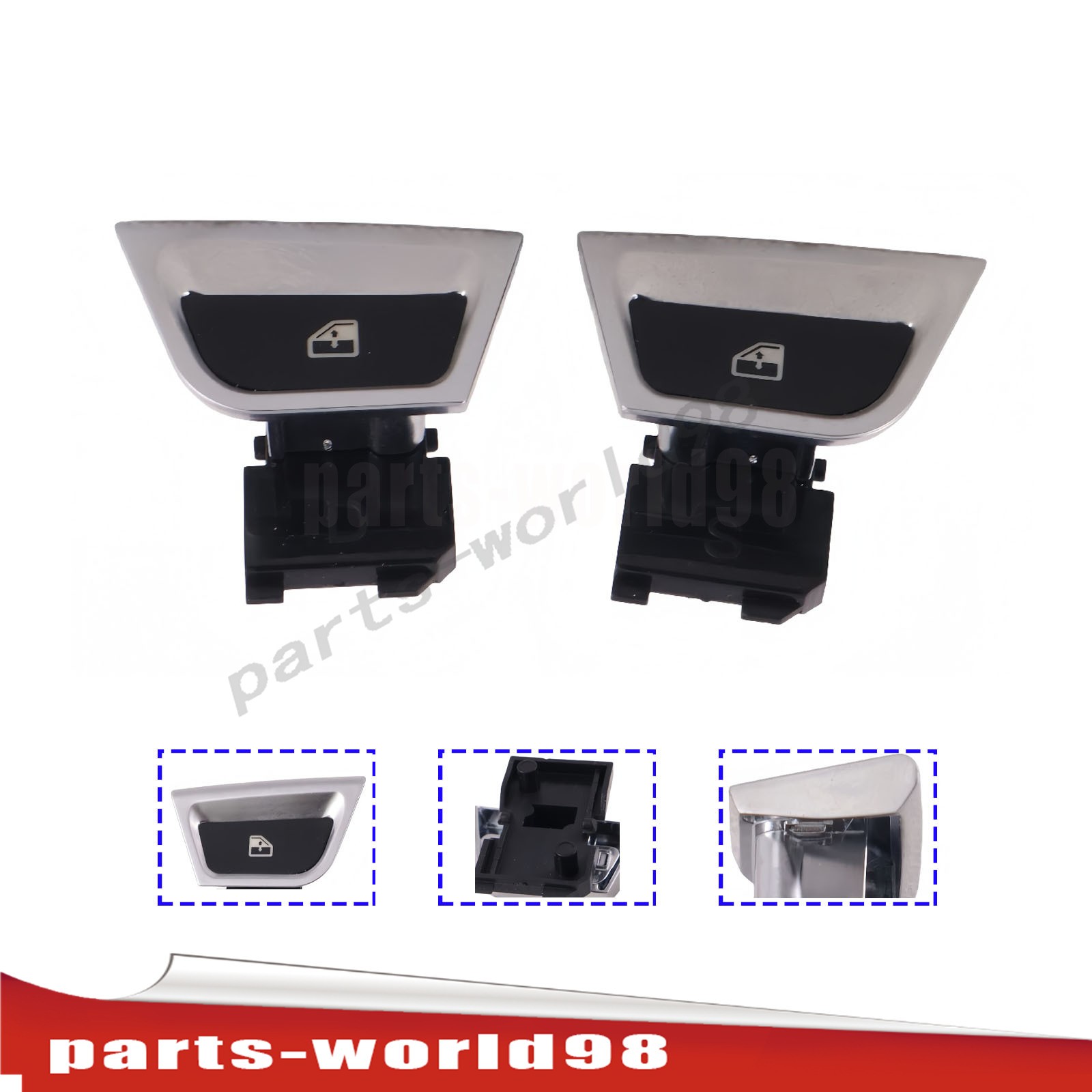 2x Power Window Regulator Button With Base Fits For Ferrari California T New
