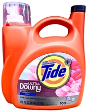 Tide with Ultra Downy Liquid Laundry Detergent April Fresh 100 Loads 128 Fl Oz
