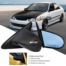 For 92-95 Honda Civic Eg 4dr Sedan Spoon Style Carbon Fiber Power Side Mirrors